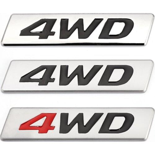 3D Metal Sticker 4WD Emblem 4X4 Badge Decals for Honda CRV Accord Civic Suzuki Grand Vitara Swift Mitsubishi ASX Outlander Lada