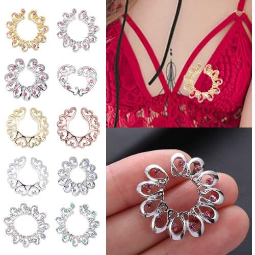 Fashion Round Faux Nipple Nickel-free 316L Surgical Steel Fake Nipple Ring Non-Piercing Non Piercing Body Jewelry