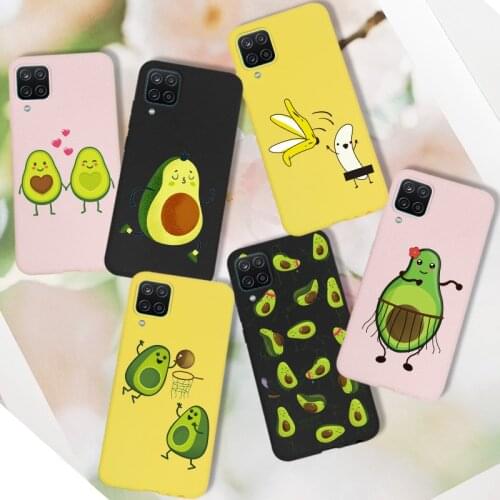 Avocado Cartoon Case For Samsung Galaxy M12 M11 A11 Case TPU Phone Cover Silicone Soft Bumper For Samsung M 12 Coque