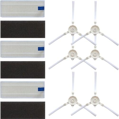 Vacuum Cleaner Sponge Filter Side Brushes Kit For Rowenta Explorer Serie 40