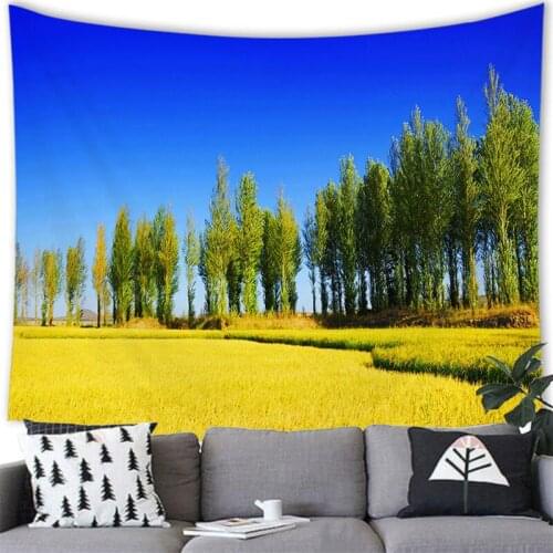 Nordic Style Rural Landscape Tapestry Natural Scenery Wall Hanging Tapestry Room Wall Renovation Decor Background Cloth T0028
