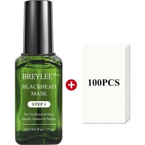 New Blackhead Remover Mask Serum 17ml Tea Tree Oil Blackhead Remover Mask Solution Deep Cleaning Pores Purifying Essence