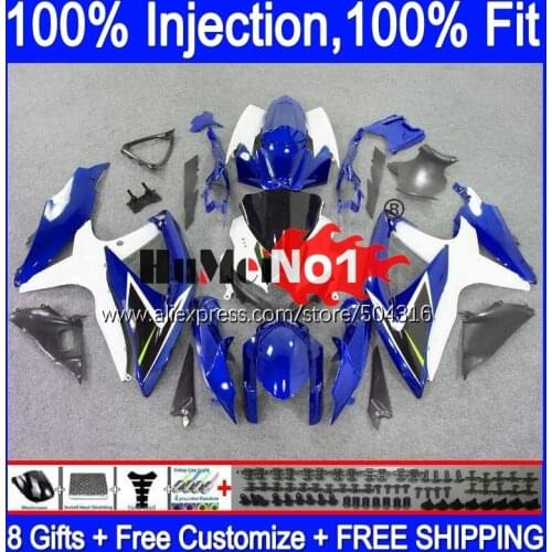 OEM For SUZUKI GSXR-750 GSXR 600 750 GSXR600 GSX-R750 White Blue 17MC.72 GSXR-600 K8 GSXR750 2008 2009 2010 08 09 10 Fairings