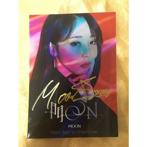 Hand signed MAMAMOO Moon Byul E autographed photo 5*7 autographs in ink 082020
