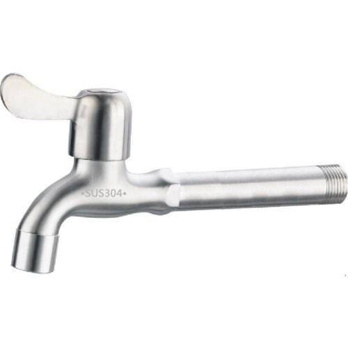 304 Stainless Steel Garden Faucet Wall Mounted Brushed Outdoor Bibcock Wash Basin Mop Washing Machine Faucet Torneira parede