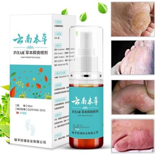 Herbal Anti-fungal Athlete Foot Spray Antibacterial Deodorant Powder Anti Itch Sweat Odor Foot Anti-fungi Spray Feet Care New