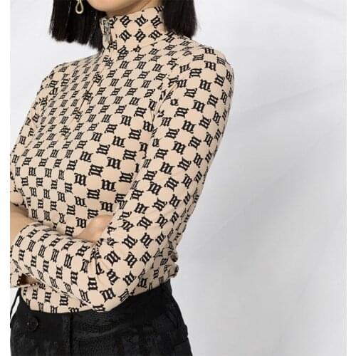 Mstyle New Design High Streetwear Letter Classical Fashion Hip-hop Long Sleeve O-neck Women Top Clothing Female Sexy T-shirts