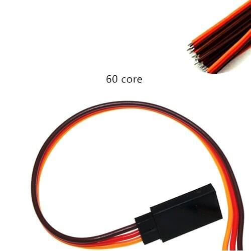 10Pcs 15cm Single Header Female 3P 60 Core Filaments DuPont Wire Extension Leads For Airplane Model Serve Motor Brown-Red-Orange