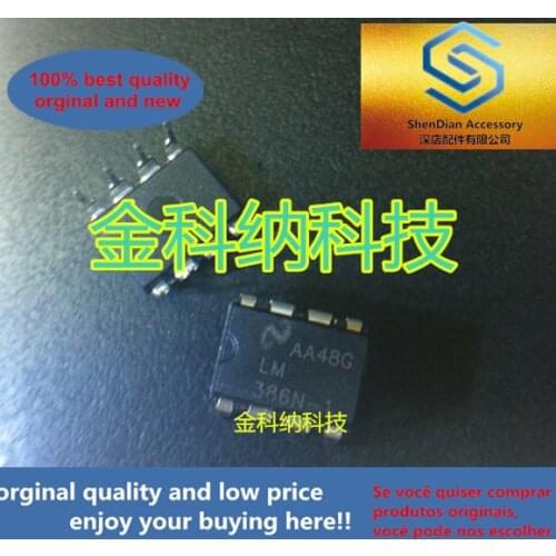 10pcs only orginal new straight plug LM386N-1 325mW audio power amplifier DIP-8