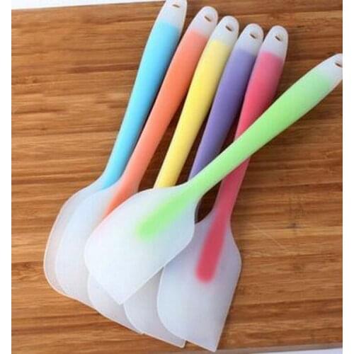 100pcs/lot, 93g High Quality Large Translucent Silicone Pastry Spatula Cake Cream Butter 29cm Silicon Spatula