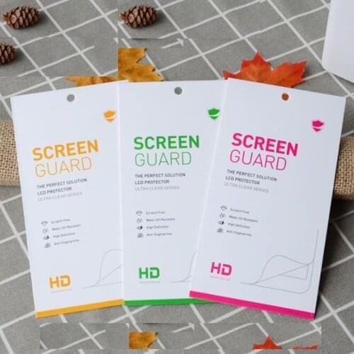 100pcs Universal Paper Box Retail Packaging For iphone 12 Pro Mini 11 XR XS SE 6s 7 8 Plus Tempered Glass Film Screen Protector