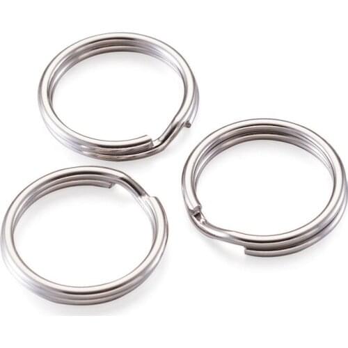 1000pcs Platinum Color Iron Split Key Rings for Jewelry Making DIY Accessories Findings 15 20 24 25mm