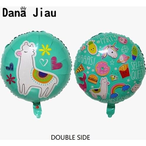18inch lovely Alpacas Foil Balloons Baby Shower Childrens Birthday Zoo animal theme Party Decoration kids toy holiday ball