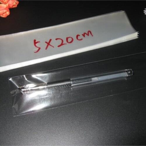 2018 Carteira Feminina Clear Cellophane Bags 5x20cm Transparent Opp Cosmetic Plastic Packing Bag Gift Candy Tools Flat Pocket