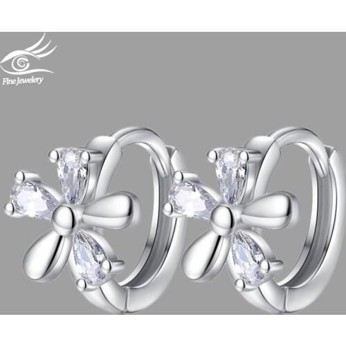 7KMOOR New Super Shiny 925 Sterling Ear Top Quality Silver Earrings Fine Fashion Jewelry For Women Zircon Crystal Stud Earrings