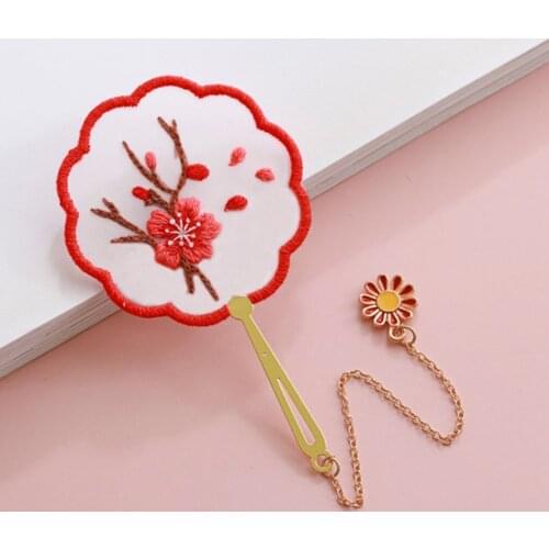 DIY Crafts Book Clip Embroidery Bookmark Set Cross Stitch Kit Tassel Book Mark Hand-made DIY Embroidery With Children