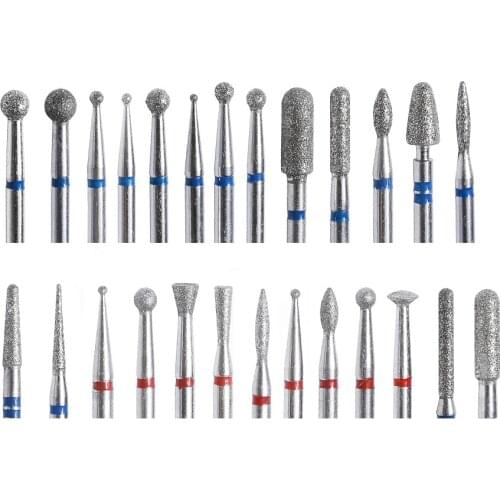 Diamond Tungsten Steel Nail Drill Bit 2.35mm Nail Drill Machine Bit For Handpiece Electric Nail File Tools Milling Cutter Set