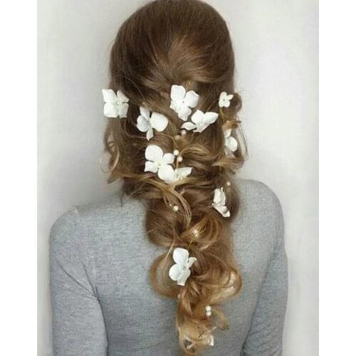 Flower Hairddress Bride Wedding Pearl Jewelry Handmade Hair Acessories Wedding Decoration