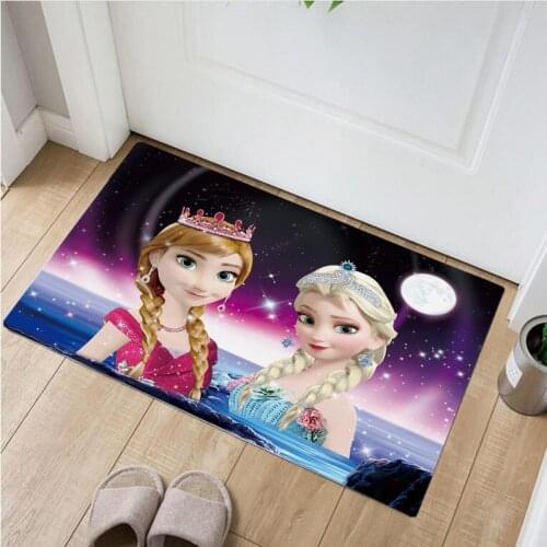 Disney Frozen Elsa Anna Princess Baby Kid Rug Kitchen Room Bathroom Non-slip Living Room Carpet Birthday Gift Doormat Carpet Mat