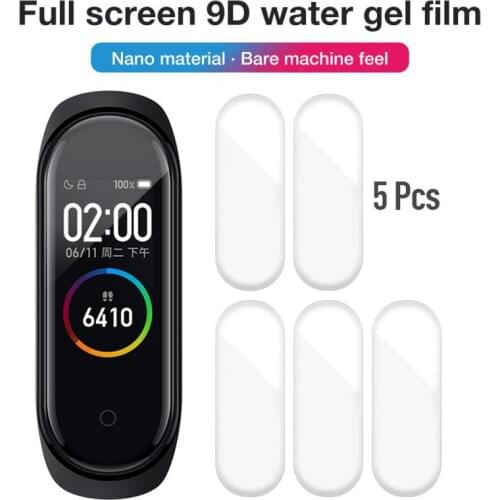 5pcs Hydrogel Protective Film for Xiaomi Mi Band 4 Screen Protection Film For M4 Mi Band 4 Smart Watch Tempered Film