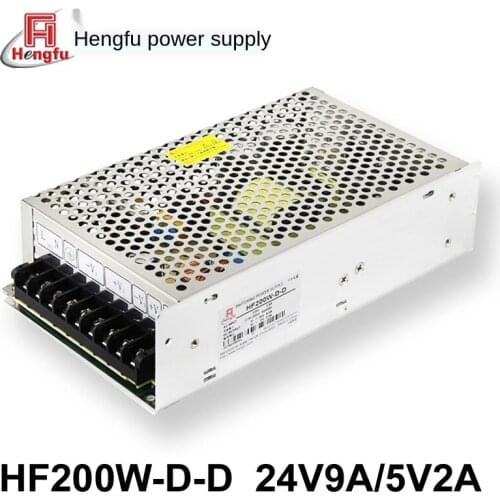 Hengfu Power Source HF200W-D-D DC Regulator Dc24v 9a 5v 2a Dual Output Switching Power Supply