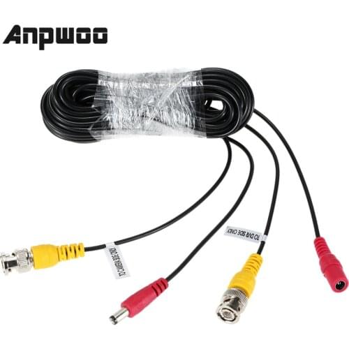 ANPWOO BNC Video Power Siamese Cable 32ft 10M CCTV Cable For Surveillance Camera DVR System Kit CCTV Accessories