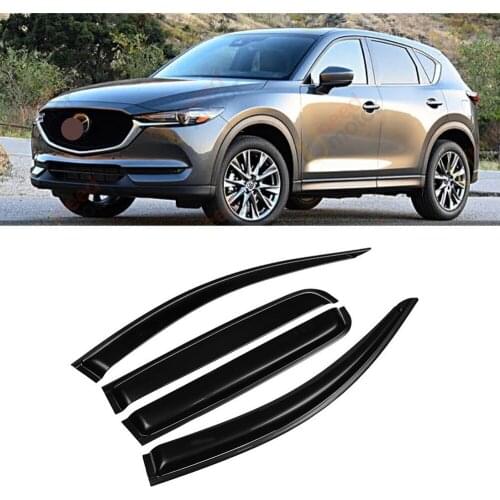 For Mazda CX-5 CX5 2018 2019 2020 2021 Window Visor Wind Rain Sun Smoke Guard Deflector Vent Shade Shelter Protector Trim