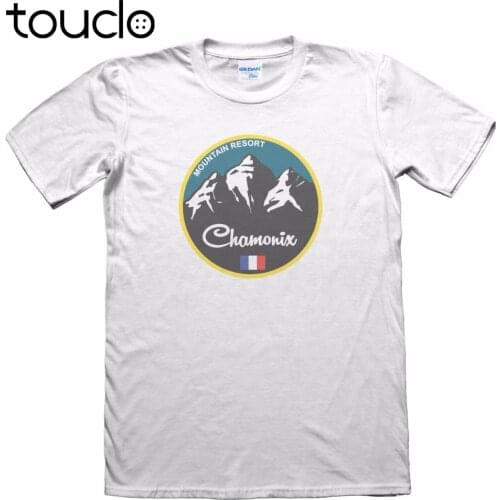 Fashion Short Sleeve Black T Shirt Hip Hop T Shirt Chamonix Skier Snowboard T-Shirt - Funny Mens Gift Tee Shirts
