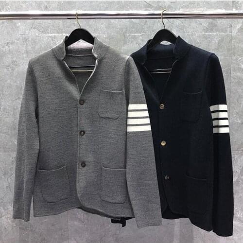 2021 Fashion Brand Jacket Men Casual Suit Slim Fit Mens Cardigan Clothing Autumn And Winter Single Breasted Thick Coat