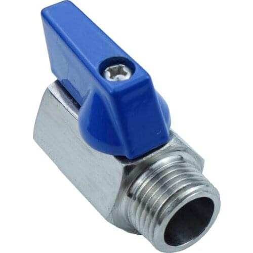 Stainless Steel 304 or 316 Mini Ball Valve - 1/2" FxM NPT or BSP Thread