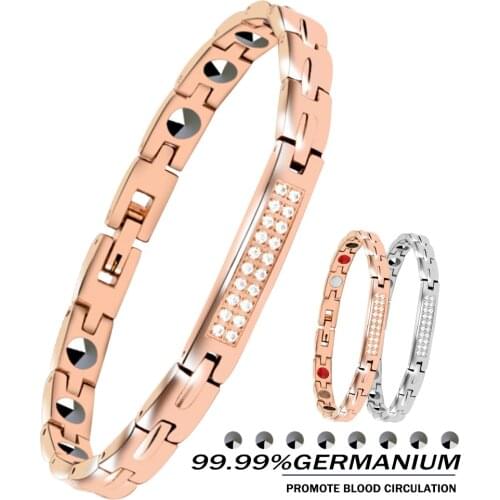 Womens bracelet germanium Therapy Bracelet exquisite Zircon Bracelet germanium bracelet energy Bracelet Festival gift Bracelet