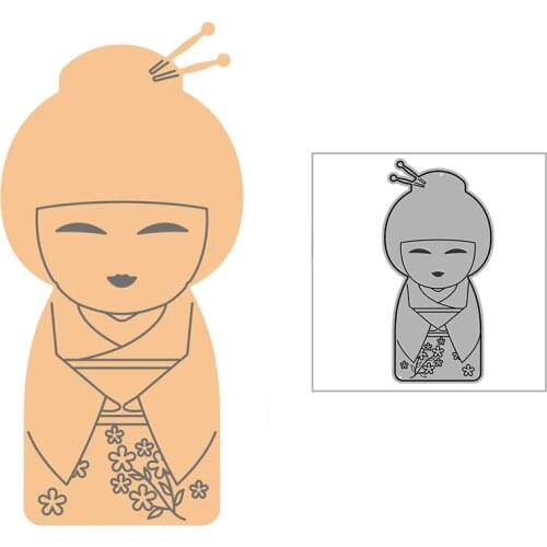 New Polite Kimono Girl Craft Embossing Mold 2021 Metal Cutting Dies for DIY Decorative Scrapbooking Album Card Making No Stamps