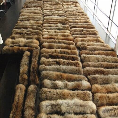 Natural Raccoon Fur For Hood trim / Real raccoon raccoon Fur Collar / Chinese Raccoon Fur Trim