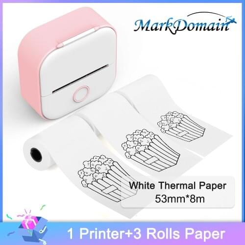 Phomemo Mini Portable Thermal Printer Portable T02 Thermal Photo Printer Wireless Inkless Mini Pocket Label Notes Printer Papers
