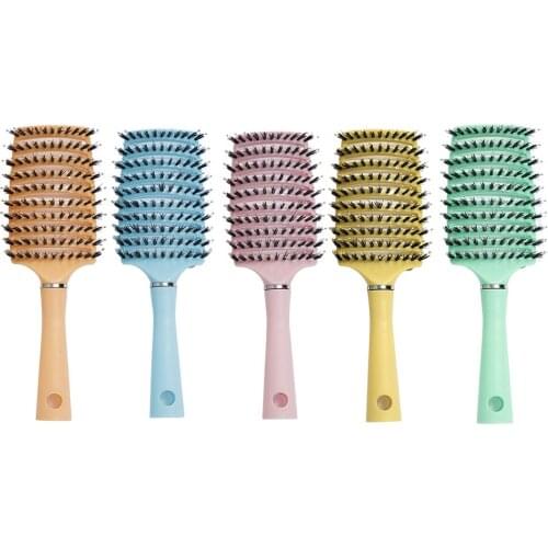 Candy Color Hair Scalp Massage Comb Hairbrush Bristle Nylon Women Wet Curly Detangle Brush for Salon Hairdressing Styling Tools
