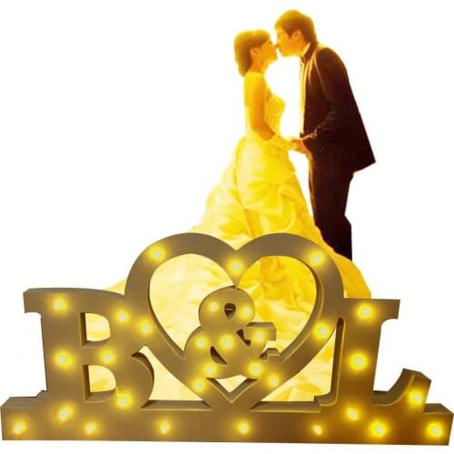 Bespoke Luxury Gift wedding table logo and surname wedding decorated Light Up Letters Bespoke Light up Name Birthday Gift Name