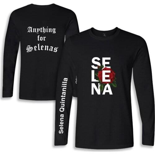 Selena Quintanilla us. Female Singer Long Sleeve T-shirt Casual Long Sleeve T-shirt Plus Size Men Women Tee Classic Trend Tops