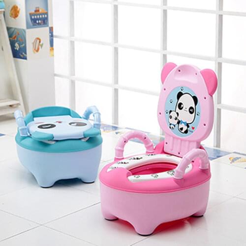 Panda Baby Potty Training Toilet Seat Comfortable Backrest Urinal WC Pots Chair Portable Folding Pot For Children Potty Girl Boy