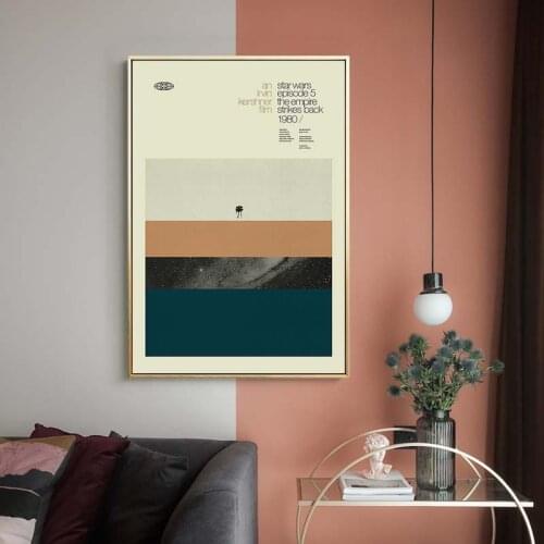 Vintage Geometric Abstract Canvas Painting Planet Universe Quotes Poster and Print Nordic Minimalist Wall Picture for Home Decor