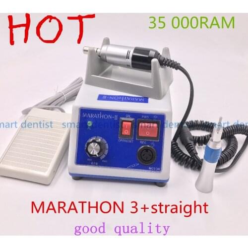 High quality NEW dental Lab micromotor polish handpiece with straight handpiece SEAYANG MARATHON 3 + Electric Motor Dentistry
