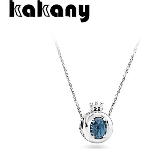 New High-quality 925 Sterling Silver Blue Holiday ZT0710 Necklace Set Romantic Temperament Gift For Girls Fashion Jewelry