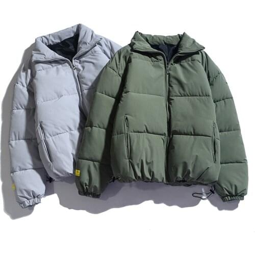 Winter New Men Solid Color Parkas Quality Brand Mens Stand Collar Warm Thick Jacket Male Fashion Casual Parka Coat