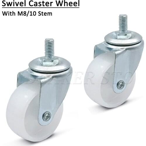 4Pcs 40mm Diameter Furniture Wheels Roller 2 Rigid Caster Wheels and 2 Swivel Trolley Cart Wheels
