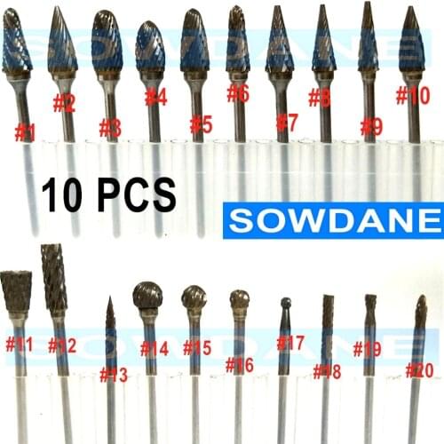 10pcs set Dental Tungsten Carbide Burs Steel Dental Bur Set Diamond Burs Dental Lab Laboratory Material Grinding Head Rotary Bur
