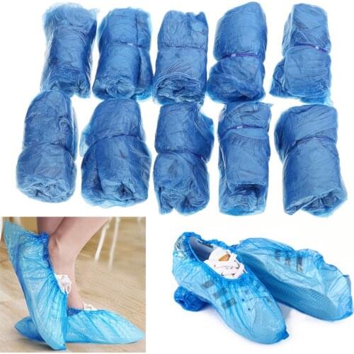 100pcs/lot NEW Overshoes Shoe Care Kits Disposable Shoe Covers Plastic Rain Waterproof Overshoes Boot Covers