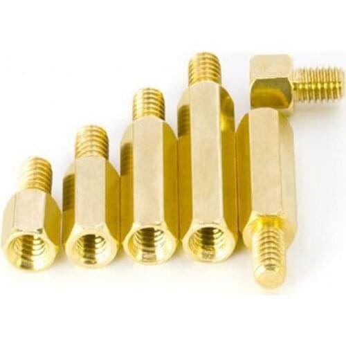 100pcs M3*7+6mm Male Female Brass Hex Column Standoff Support Spacer Pillar M3 Screw Nut For PCB Board L=7MM