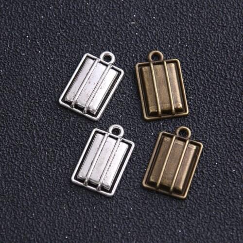 14pcs 13*21mm Charms Backpack Two Color Eat Chicken Game Pendant Findings Accessories DIY Vintage Choker Necklace