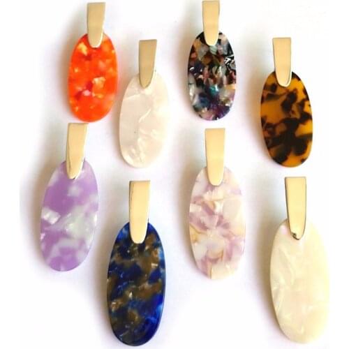 2020 New Fashion Oval Shell Looking Big Statement Simple Drop Earrings for Women