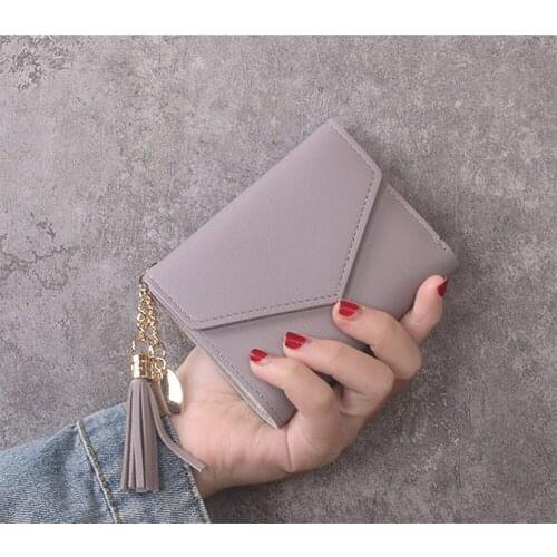 2020New Fashion Women Wallets With Tassel Pendant Charm Multi-functional wallet Purse Fresh PU leather Female Clutch Card Holder