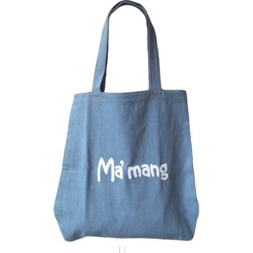 5PCS / LOT Women Casual Shopping Bag Large Capacity Denim Shoulder Bag Cowboy Tote Bags